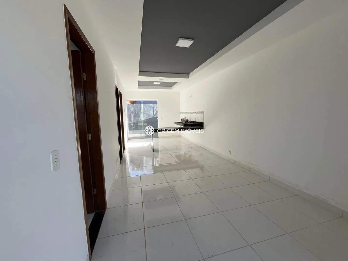 Vista Sala de Estar e Cozinha Americana